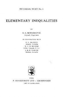 Elementary inequalities (problem book, Tutorial Text 1)