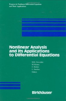 Nonlinear Analysis and Differential Equations (Progress in Nonlinear Differential Equations and Their Applications)