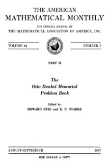 The Otto Dunkel memorial problem book