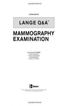 Lange Q&A: Mammography Examination, 2nd edition