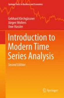 Introduction to Modern Time Series Analysis