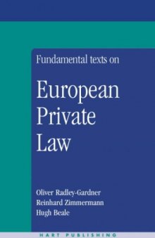 Fundamental Texts on European Private Law