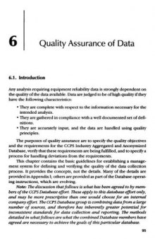 Guidelines for Improving Plant Reliability through Equipment Data Collection and Analysis