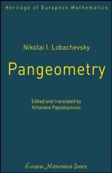 Pangeometry, Edited and Translated by Athanase Papadopoulos (Heritage of European Mathematics)