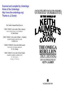 The Omega rebellion : combat command in the world of Keith Laumer's Star colony