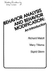 Behavior Analysis And Behavior Modification