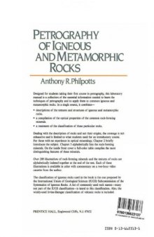 Petrography of Igneous and Metamorphic Rocks