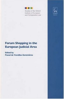 Forum Shopping in the European Judicial Area (Sstudies of the Oxford Institute of European and Comparative Law)