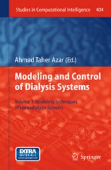 Modelling and Control of Dialysis Systems: Volume 1: Modeling Techniques of Hemodialysis Systems