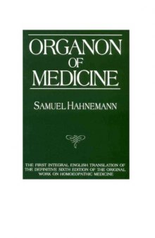 Organon of Medicine  