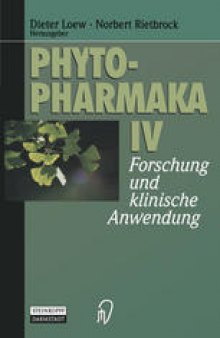 Phytopharmaka IV: Forschung und klinische Anwendung
