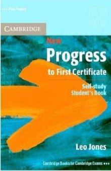 new progress to first certificate