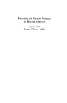 Probability and Random Processes for Electrical and Computer Engineers