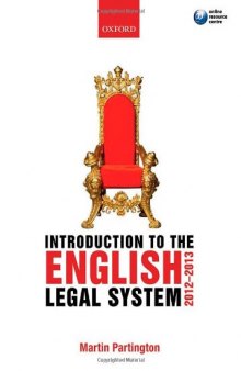 Introduction to the English Legal System 2012-2013