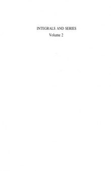 Integrals and Series [Vol 2 - Spl Functions]