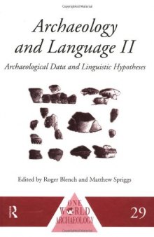 Archaeology and language, Volume 29  