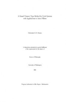 A Gessel-Viennot-Type Method for Cycle Systems with Applications to Aztec Pillows [PhD thesis]