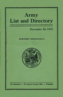 Army List and Directory 