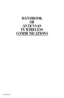 Handbook of Antennas in Wireless Communications