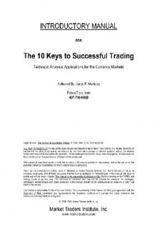 Forex Manual - 10 Keys To Successful Trading