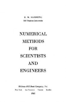 Numerical Methods For Scientists And Engineers