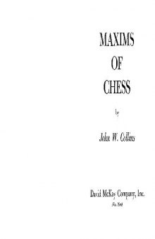 Maxims of Chess