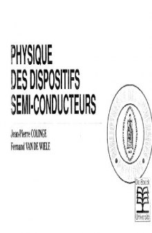 Physique des dispositifs semiconducteurs