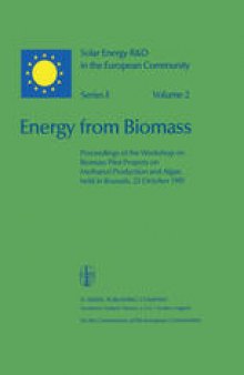 Energy from Biomass: Proceedings of the Workshop on Biomass Pilot Projects on Methanol Production and Algae, held in Brussels, 22 October 1981