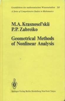 Geometrical Methods of Nonlinear Analysis