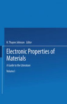 Electronic Properties of Materials: A Guide to the Literature