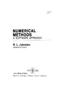 Numerical Methods: A Software Approach