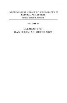Elements of Hamiltonian mechanics