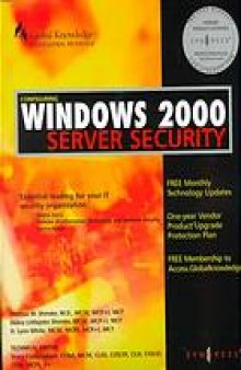 Configuring Windows 2000 Server security