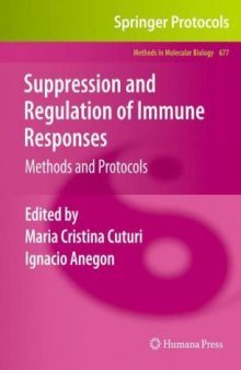 Suppression and Regulation of Immune Responses: Methods and Protocols