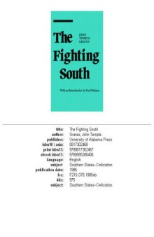 The Fighting South (Library Alabama Classics)