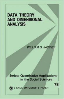 Data Theory and Dimensional Analysis (Quantitative Applications in the Social Sciences)