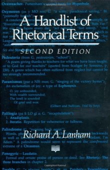 A Handlist of Rhetorical Terms