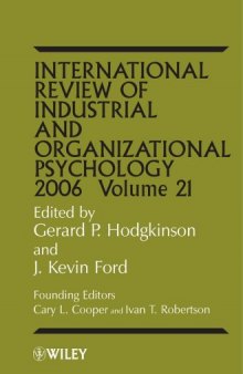 International Review of Industrial and Organizational Psychology, 2006 (International Review of Industrial and Organizational Psychology)