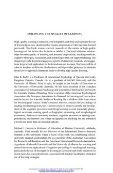 Enhancing the quality of learning: dispositions, instruction, and learning processes