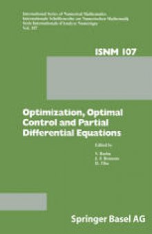 Optimization, Optimal Control and Partial Differential Equations: First Franco-Romanian Conference, Iasi, September 7–11, 1992