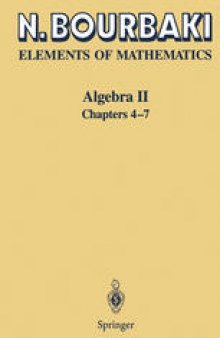 Algebra II: Chapters 4–7