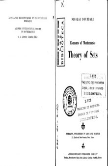 Elements of Mathematics - Theory of Sets 