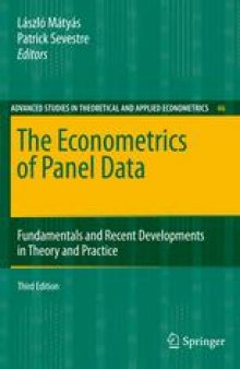 The Econometrics of Panel Data: Fundamentals and Recent Developments in Theory and Practice