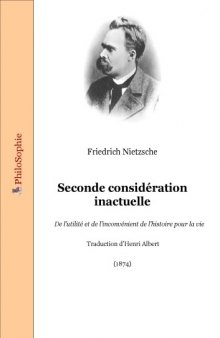 Seconde considération inactuelle