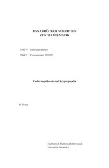 Codierungstheorie und Kryptographie [lecture notes]