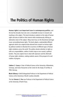 The Politics of Human Rights: The Quest for Dignity