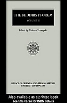 The Buddhist forum: Volume 2,  Seminar Papers 1988-1990