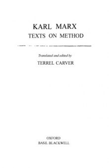 Texts on Method  