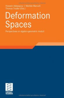 Deformation Spaces: Perspectives on Algebro-Geometric Moduli (Vieweg Aspects of Mathematics)