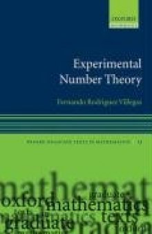 Experimental Number Theory